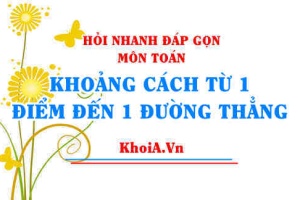 Khoảng cách từ 1 điểm đến đường thẳng trong Oxy Toán lớp 10 - Hỏi nhanh đáp gọn